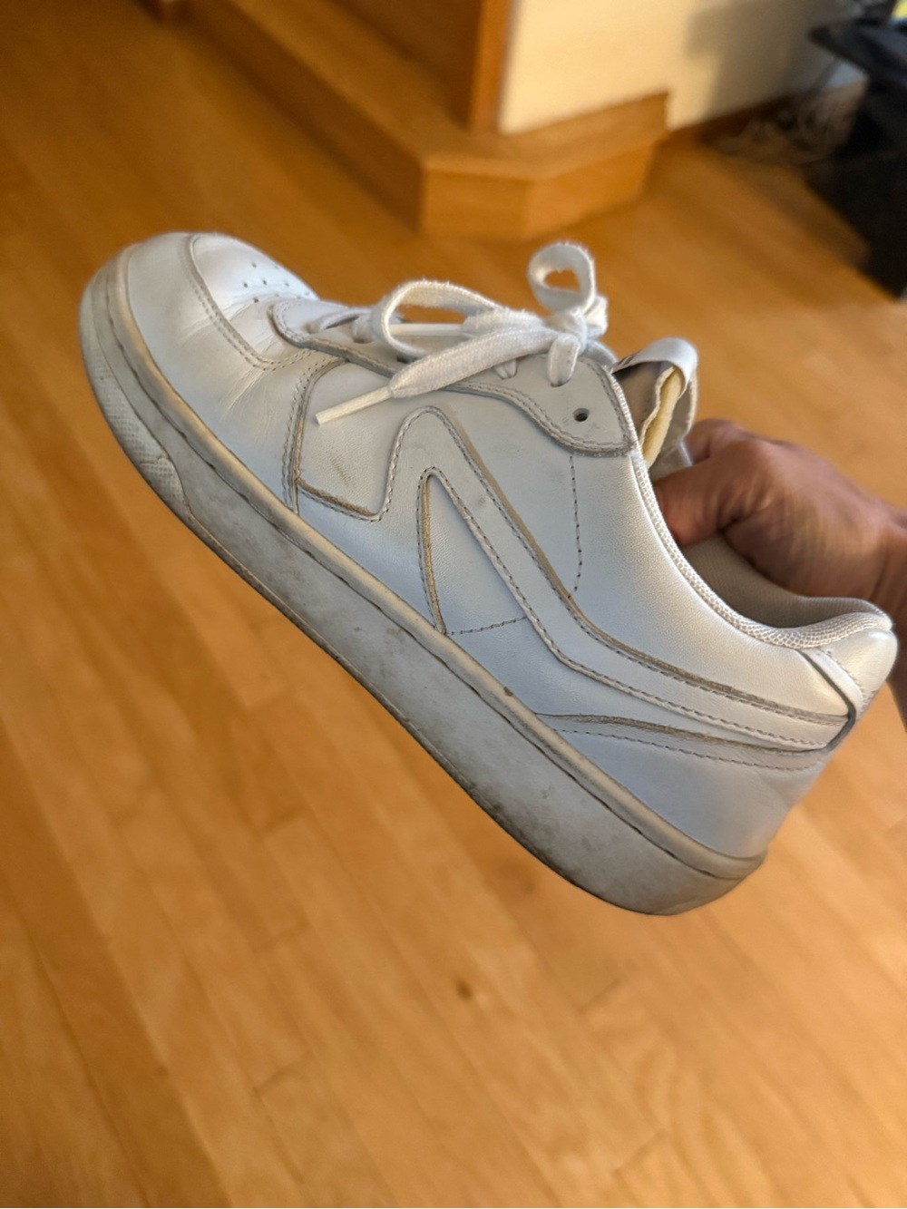 rag & bone White Leather Low-Top Sneakers